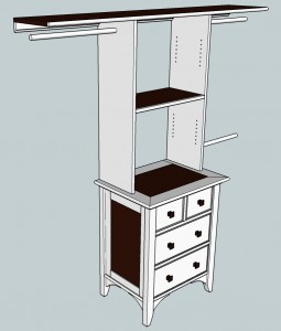 Closet system plan (SketchUp Make model)