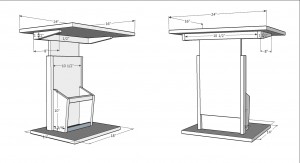 SketchUp model for the snack tables