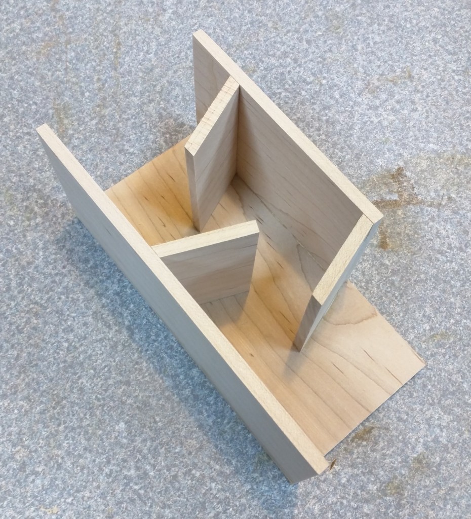 Internal parts of the dice tower.