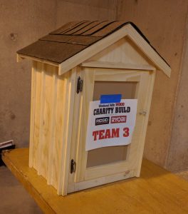 The "neighborhood book nook" I built on a team with 5 other woodworkers.