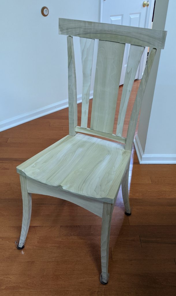 My completed (for now) test chair